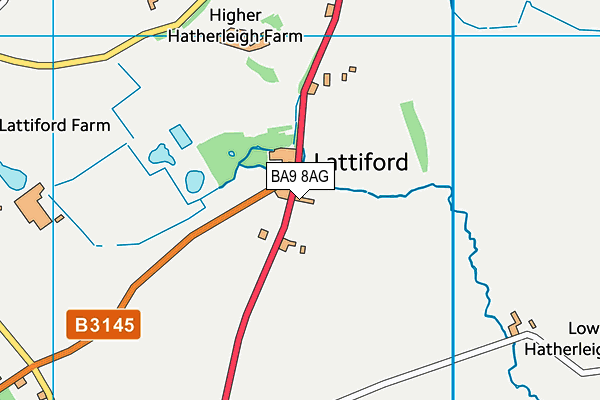 BA9 8AG map - OS VectorMap District (Ordnance Survey)