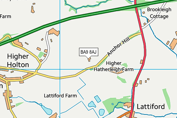 BA9 8AJ map - OS VectorMap District (Ordnance Survey)