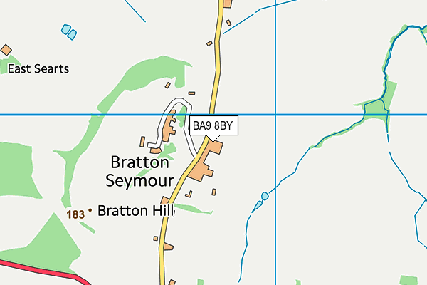 BA9 8BY map - OS VectorMap District (Ordnance Survey)