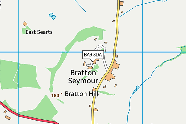 BA9 8DA map - OS VectorMap District (Ordnance Survey)