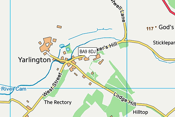 BA9 8DJ map - OS VectorMap District (Ordnance Survey)