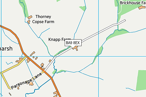 BA9 8EX map - OS VectorMap District (Ordnance Survey)