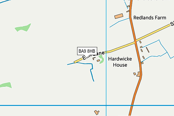 BA9 8HB map - OS VectorMap District (Ordnance Survey)