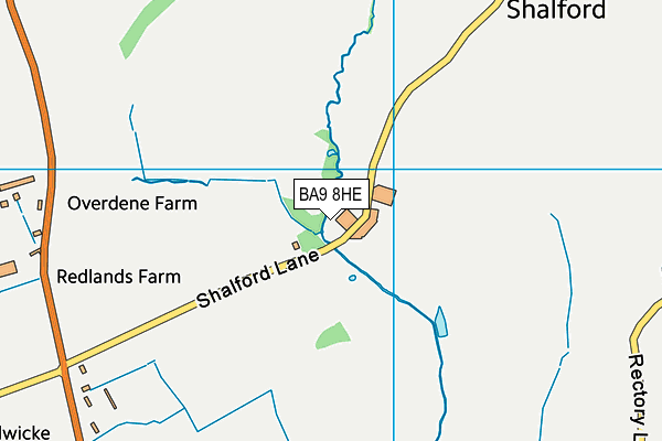 BA9 8HE map - OS VectorMap District (Ordnance Survey)