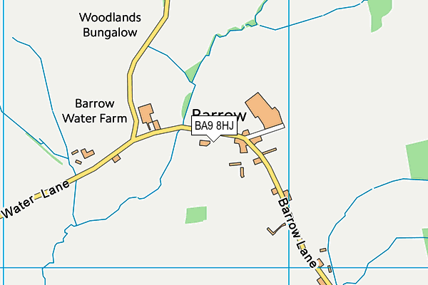 BA9 8HJ map - OS VectorMap District (Ordnance Survey)