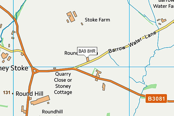BA9 8HR map - OS VectorMap District (Ordnance Survey)