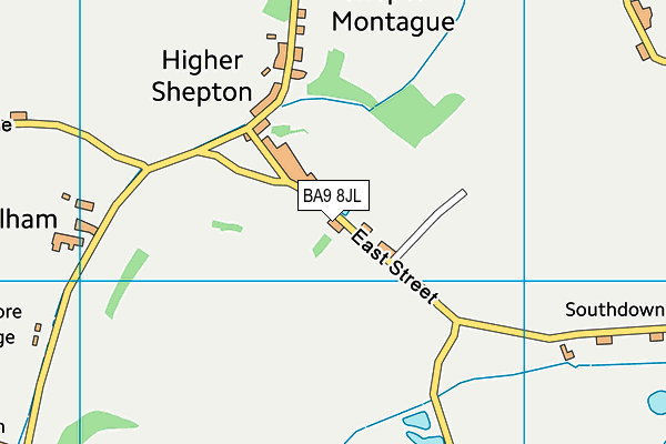 BA9 8JL map - OS VectorMap District (Ordnance Survey)