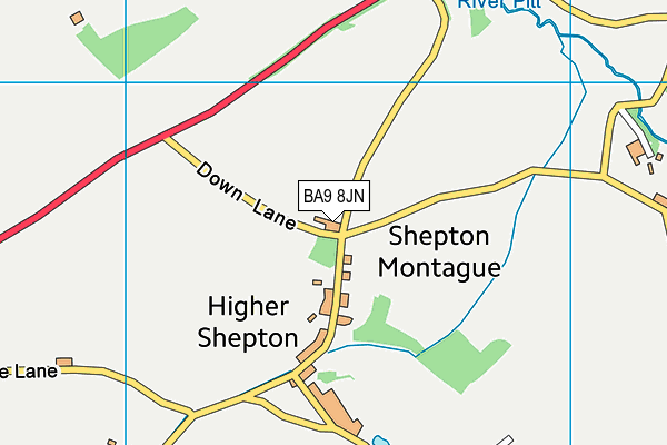BA9 8JN map - OS VectorMap District (Ordnance Survey)