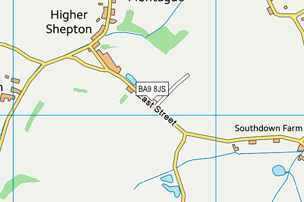 BA9 8JS map - OS VectorMap District (Ordnance Survey)