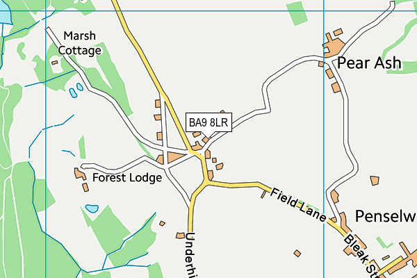 BA9 8LR map - OS VectorMap District (Ordnance Survey)