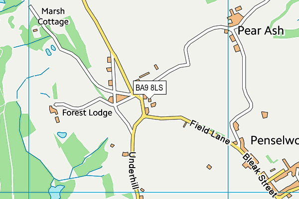 BA9 8LS map - OS VectorMap District (Ordnance Survey)