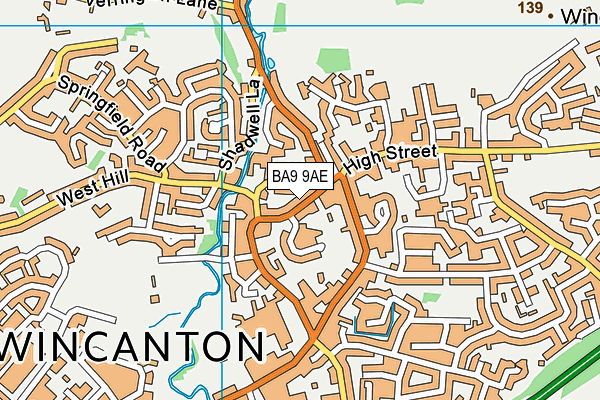 BA9 9AE map - OS VectorMap District (Ordnance Survey)