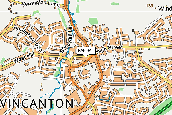 BA9 9AL map - OS VectorMap District (Ordnance Survey)