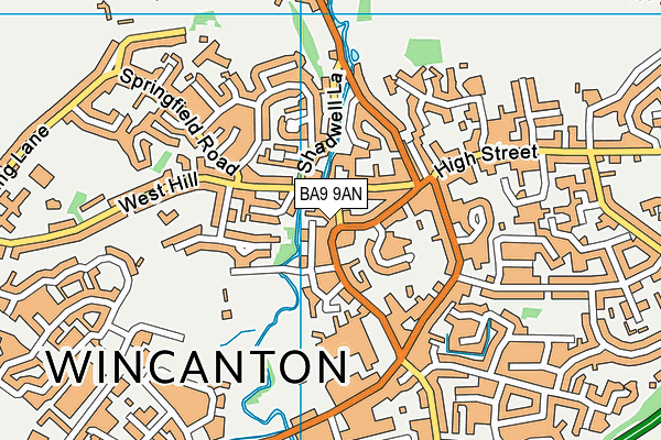 BA9 9AN map - OS VectorMap District (Ordnance Survey)