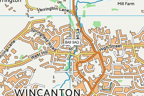 BA9 9AQ map - OS VectorMap District (Ordnance Survey)