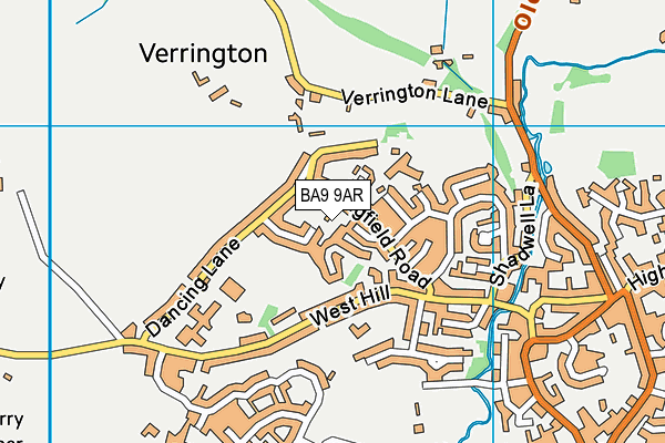 BA9 9AR map - OS VectorMap District (Ordnance Survey)