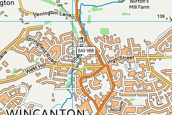 BA9 9BB map - OS VectorMap District (Ordnance Survey)