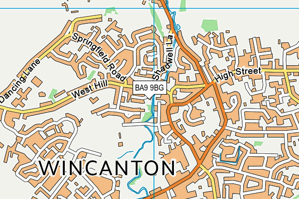 BA9 9BG map - OS VectorMap District (Ordnance Survey)