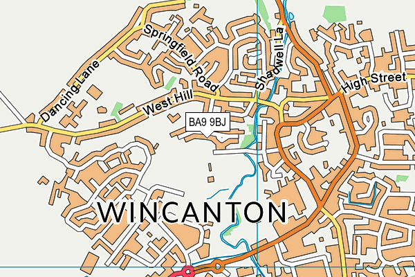 BA9 9BJ map - OS VectorMap District (Ordnance Survey)