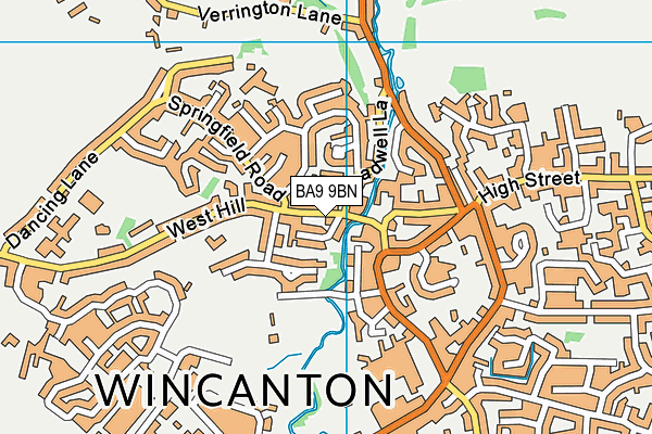 BA9 9BN map - OS VectorMap District (Ordnance Survey)