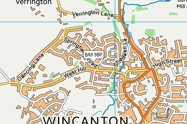 BA9 9BP map - OS VectorMap District (Ordnance Survey)