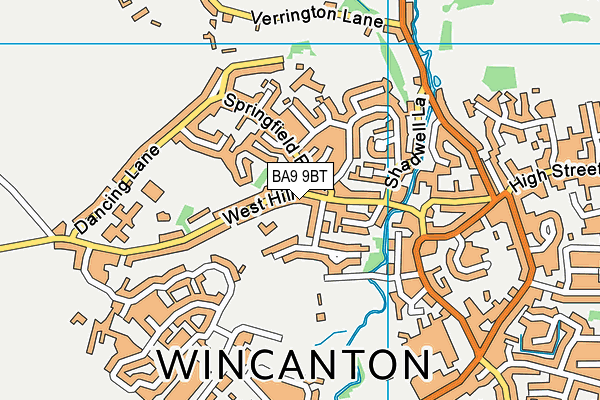 BA9 9BT map - OS VectorMap District (Ordnance Survey)