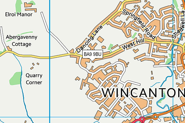 BA9 9BU map - OS VectorMap District (Ordnance Survey)