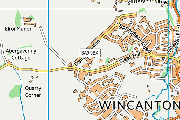 King Arthur's School map (BA9 9BX) - OS VectorMap District (Ordnance Survey)