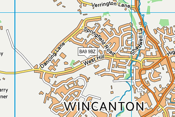 BA9 9BZ map - OS VectorMap District (Ordnance Survey)