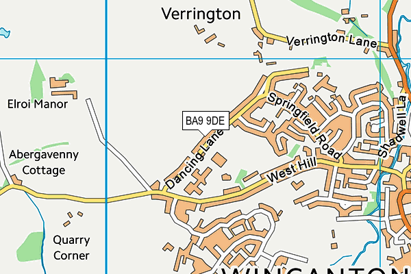 BA9 9DE map - OS VectorMap District (Ordnance Survey)