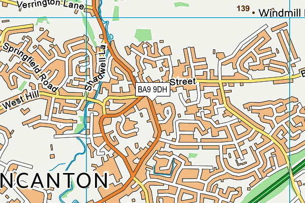 Our Lady of Mount Carmel Catholic Primary School, Wincanton map (BA9 9DH) - OS VectorMap District (Ordnance Survey)