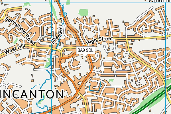BA9 9DL map - OS VectorMap District (Ordnance Survey)