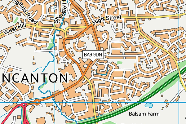 BA9 9DN map - OS VectorMap District (Ordnance Survey)