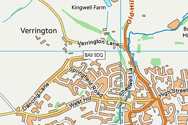 BA9 9DQ map - OS VectorMap District (Ordnance Survey)