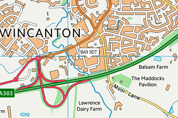 BA9 9DT map - OS VectorMap District (Ordnance Survey)