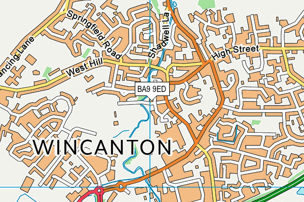 BA9 9ED map - OS VectorMap District (Ordnance Survey)