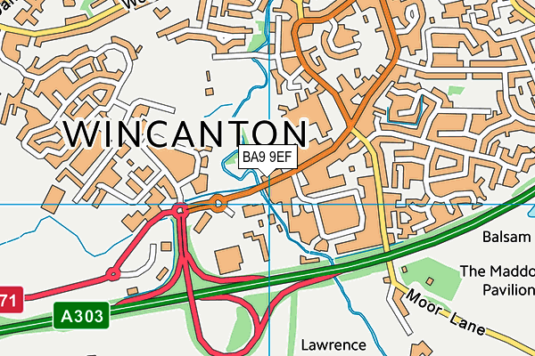 BA9 9EF map - OS VectorMap District (Ordnance Survey)