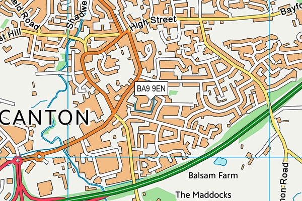 BA9 9EN map - OS VectorMap District (Ordnance Survey)