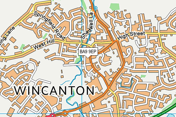 BA9 9EP map - OS VectorMap District (Ordnance Survey)