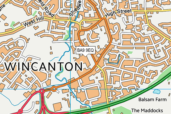 BA9 9EQ map - OS VectorMap District (Ordnance Survey)