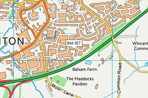 BA9 9ET map - OS VectorMap District (Ordnance Survey)