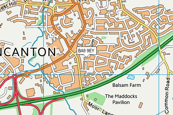 BA9 9EY map - OS VectorMap District (Ordnance Survey)