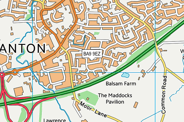 BA9 9EZ map - OS VectorMap District (Ordnance Survey)