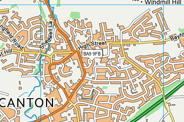 BA9 9FB map - OS VectorMap District (Ordnance Survey)