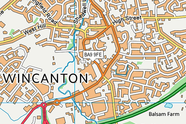 BA9 9FE map - OS VectorMap District (Ordnance Survey)