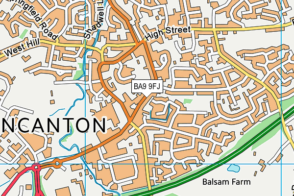BA9 9FJ map - OS VectorMap District (Ordnance Survey)