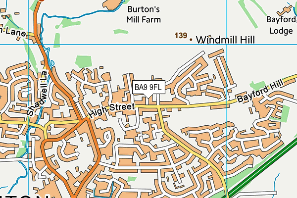 BA9 9FL map - OS VectorMap District (Ordnance Survey)
