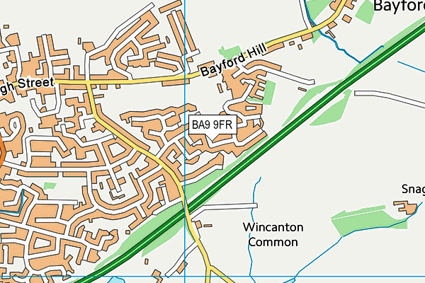 BA9 9FR map - OS VectorMap District (Ordnance Survey)