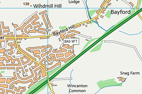 BA9 9FT map - OS VectorMap District (Ordnance Survey)