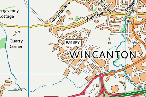 BA9 9FY map - OS VectorMap District (Ordnance Survey)